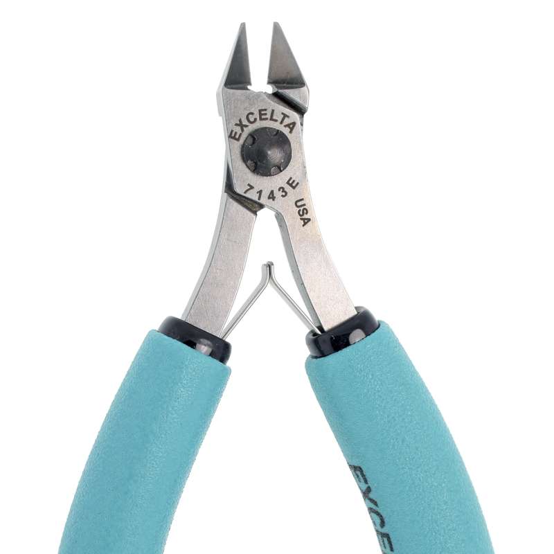 ESD-Safe Tapered Semi-Flush Cutters with Cushion Grip Handles, 5-3/4" Long